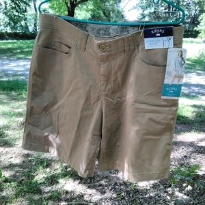 Riders by Lee Comfort Waist 14M Dark Khaki Shorts NWT